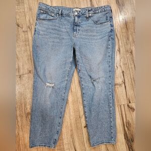 Madewell High Rise Slim Boyjean distressed size 20W
